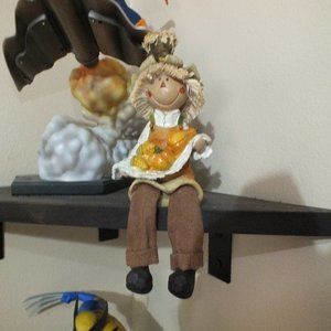 Transpac Scarecrow Shelf Sitter